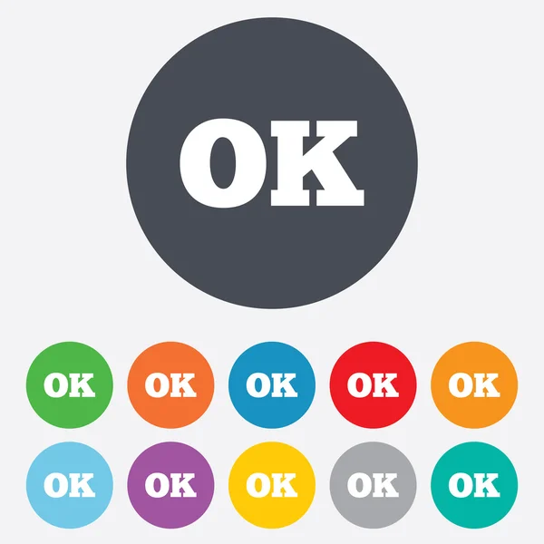 Ok signe icône. Symbole de contrôle positif . — Image vectorielle