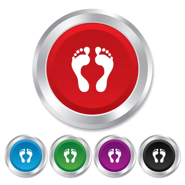 Human footprint sign icon. Barefoot symbol. — Stock Photo, Image