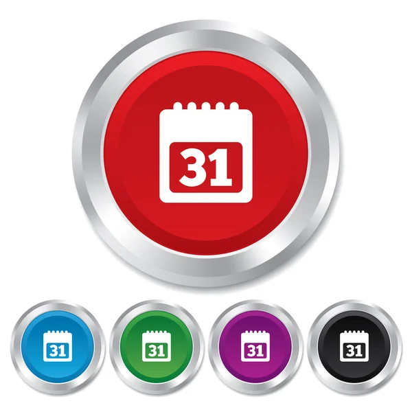 Calendar sign icon. 31 day month symbol. — Stock Photo, Image