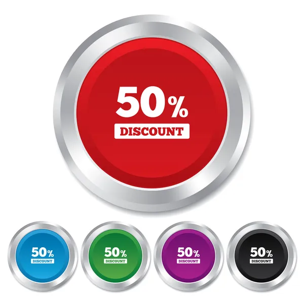 50 percent discount sign icon. Sale symbol. — Stock Photo, Image