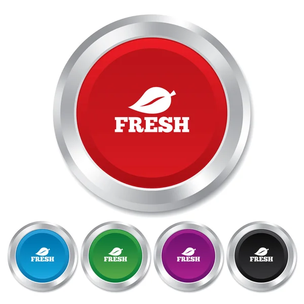 Fresh product sign icon. Leaf symbol. — Stock Photo, Image