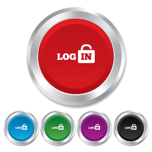 Login teken pictogram. Meld u bij symbool. vergrendelen. — Stockfoto