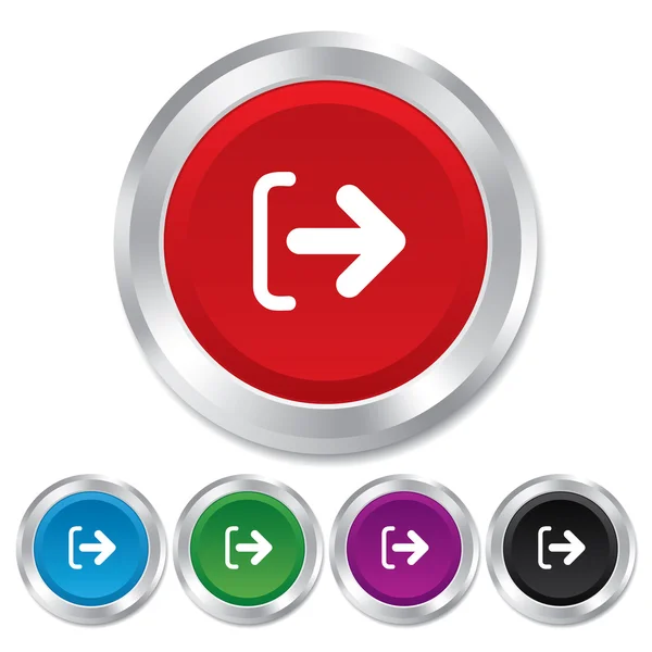 Logout teken pictogram. Log uit symbool. pijl. — Stockfoto