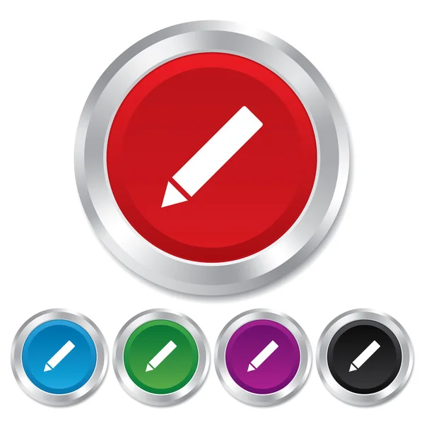 Pencil sign icon. Edit content button. — Stock Photo, Image