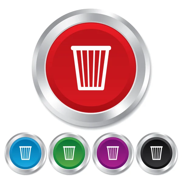 Recycle bin teken pictogram. afvalcontainer op wieltjes. — Stockfoto