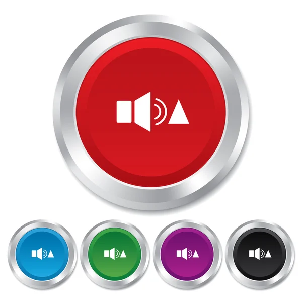 Hangszóró hangerő hangosabb jel ikon. hang szimbólum. — Stock Fotó