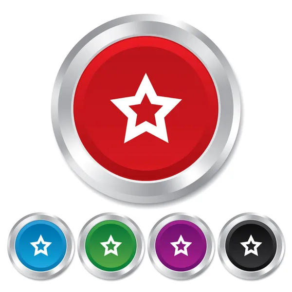 Star sign icon. Favorite button. Navigation — Stock Photo, Image