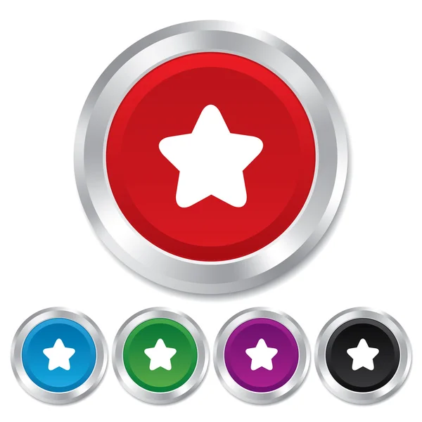 Star sign icon. Favorite button. Navigation — Stock Photo, Image