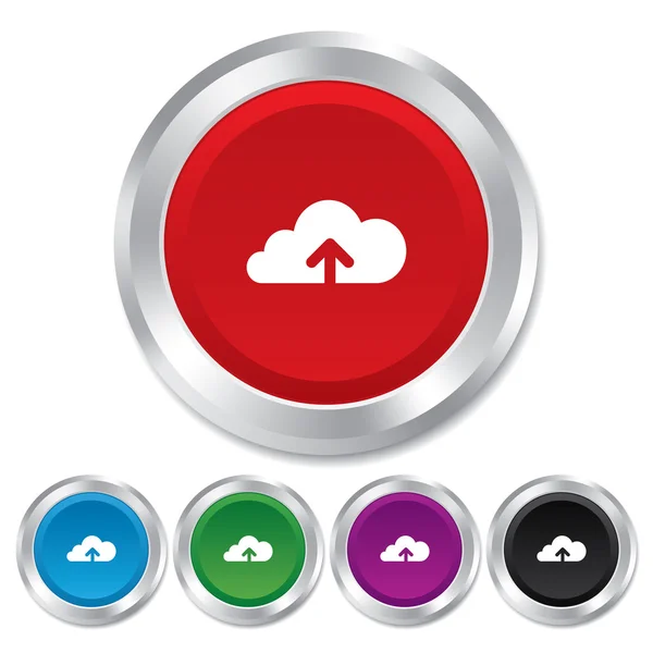 Upload to cloud icon. Upload button. — Stock Photo, Image