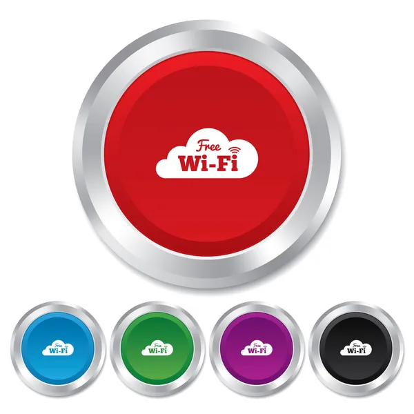 Free wifi sign. Wifi symbol. Wireless Network. — Stock Photo, Image