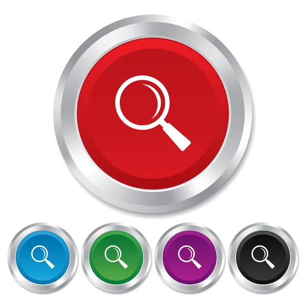 Magnifier glass sign icon. Zoom tool. Navigation — Stock Photo, Image