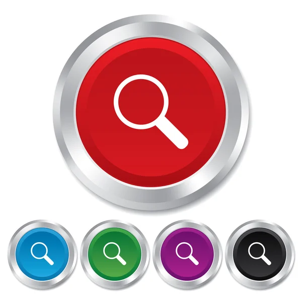 Magnifier glass sign icon. Zoom tool. Navigation — Stock Photo, Image