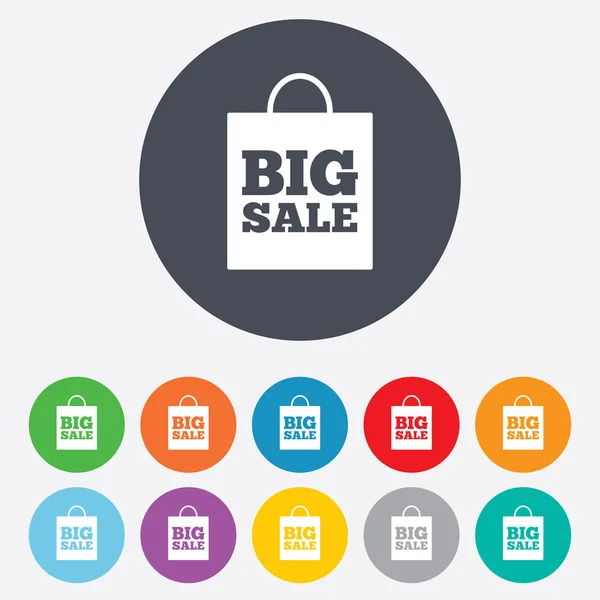 Big sale bag sign icon. Special offer symbol. — Stock Vector