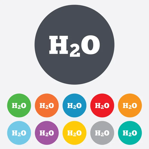 H2o Wasserformel Zeichen Symbol. Chemie-Symbol. — Stockvektor