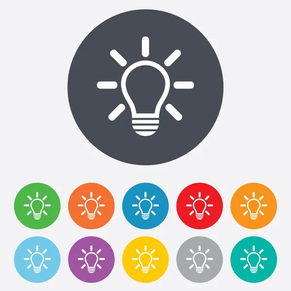 Fénycsöves vészvilágító lámpatest aláírás ikonra. ötlet-szimbólum. — Stock Vector