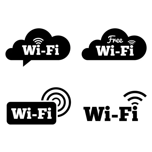 Iconos Wifi. símbolos Wifi. Iconos de nube inalámbrica . — Vector de stock