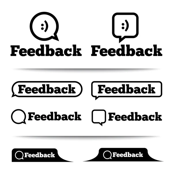 Rótulos de feedback. Etiquetas de feedback. Guia de feedback . — Fotografia de Stock