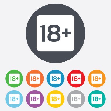 18 yaşında işareti. yetişkin içeriği yalnızca.