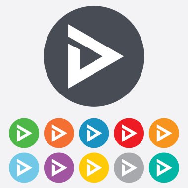 ok işareti simgesi. En yakın düğme. Gezinti simgesi