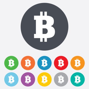 bitcoin işareti simgesi. şifreleme para birimi simgesi