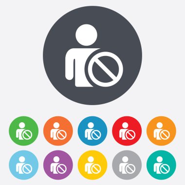 Kara işareti simgesi. Kullanıcı simgesi izin verilmiyor.