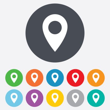 harita işaretçi simgesi. GPS konumu simgesi.