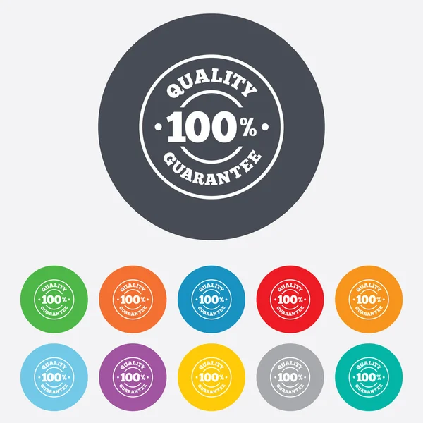 100% quality guarantee icon. Premium quality. — Stock Photo, Image