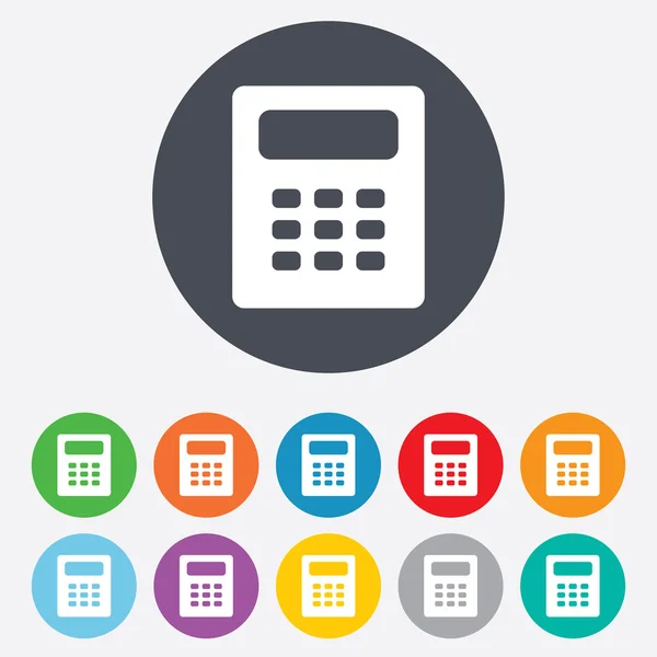 Calculator sign icon. Bookkeeping symbol. — Stock Photo, Image