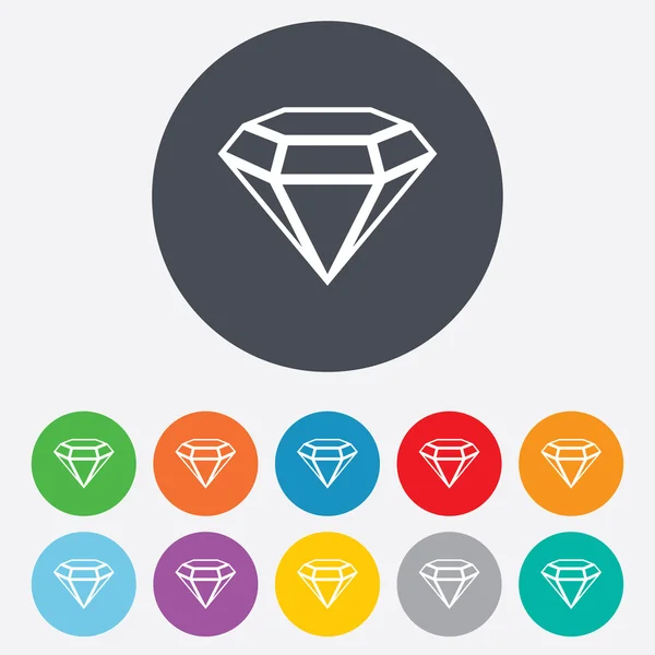 Diamond sign icon. Jewelry symbol. Gem stone. — Stock Photo, Image