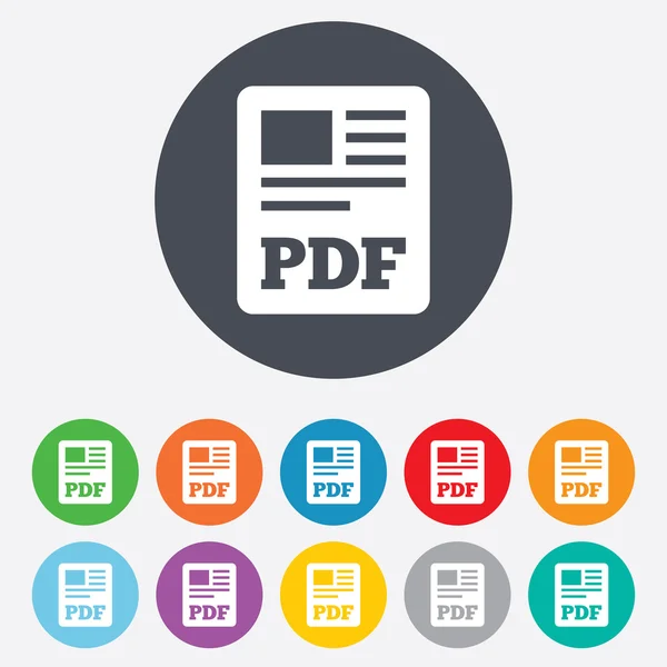 Pdf 文件的文档图标。下载 pdf 按钮. — 图库照片