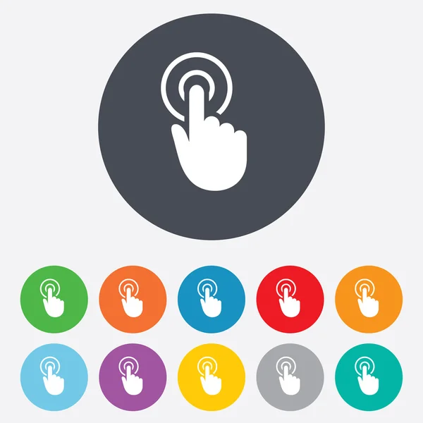 Icono de signo del cursor de mano. Mano puntero símbolo . — Foto de Stock