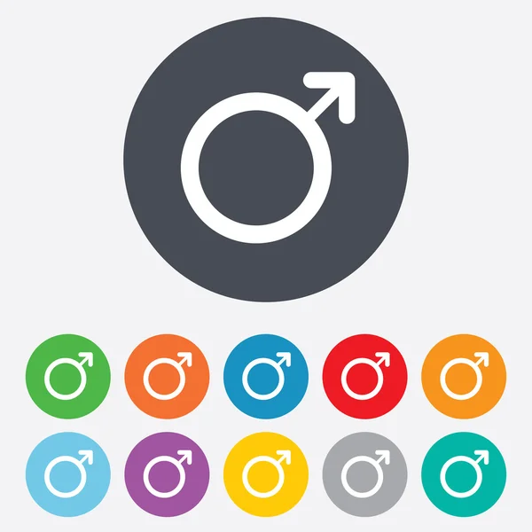 Male sign icon. Male sex button. — Stock Photo, Image