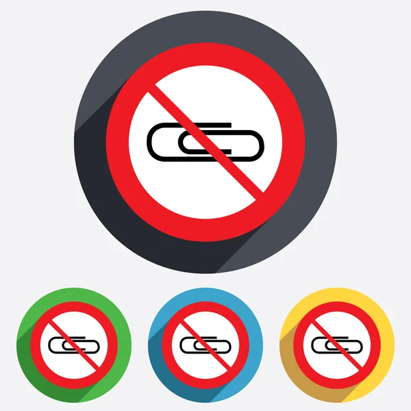 Do not use Paper clip sign icon. Clip symbol. — Stock Vector