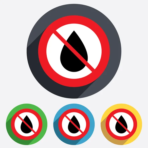 Non bagnarti. Icona segno goccia d'acqua. Simbolo lacrima . — Vettoriale Stock