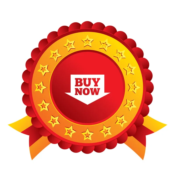 Buy now sign icon. Online buying arrow button. — Stock Vector