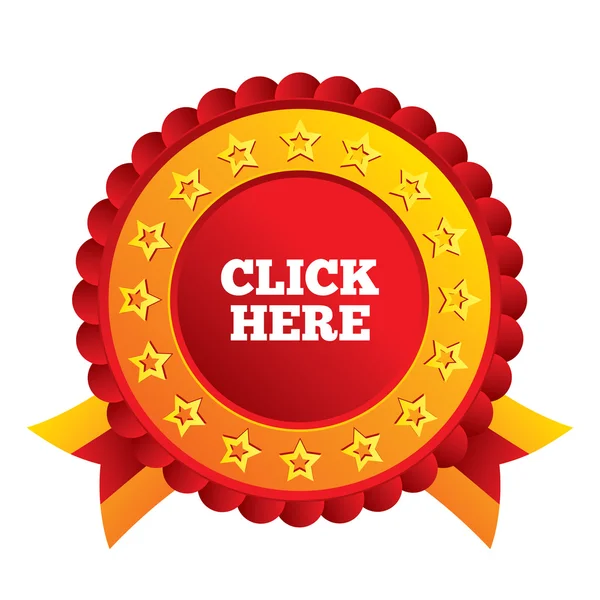 Click here sign icon. Press button. — Stock Vector