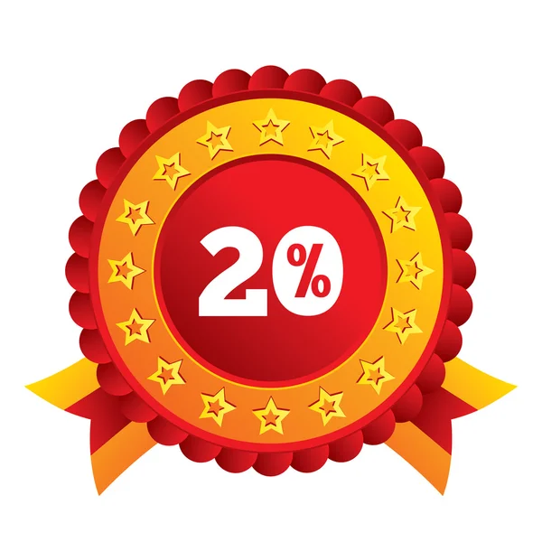 20 percent discount sign icon. Sale symbol. — Stock Vector