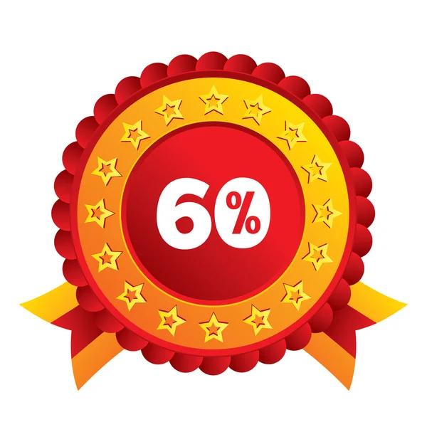 60 percent discount sign icon. Sale symbol. — Stock Vector