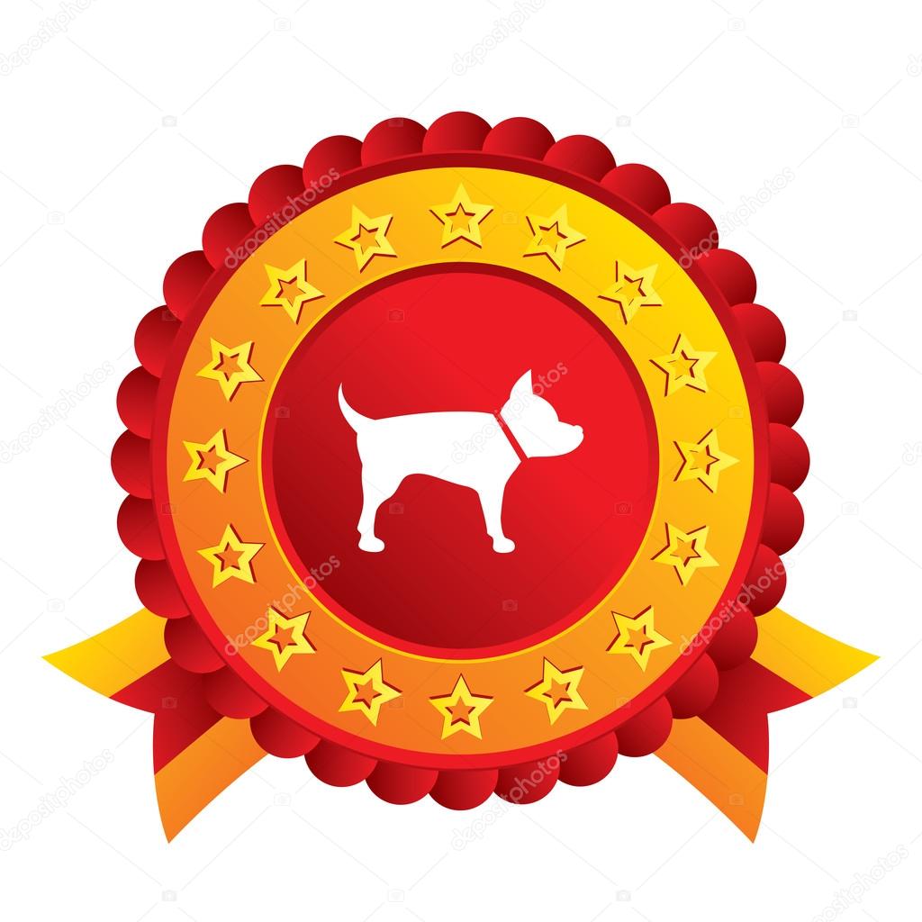 Dog sign icon. Pets symbol.