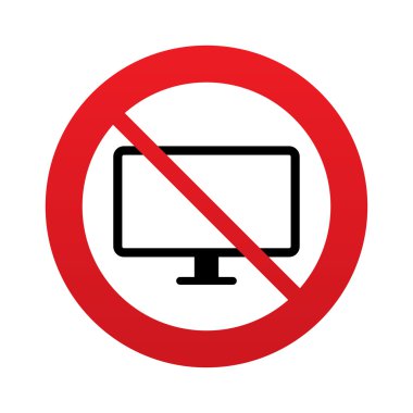 hiçbir bilgisayar geniş ekran monitör işareti simgesi.