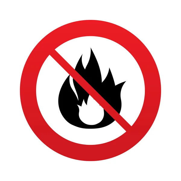 Pas d'icône de flamme de feu. Symbole feu . — Image vectorielle