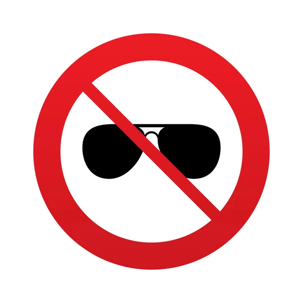 Nie okulary aviator podpisać ikona. okulary pilota. — Wektor stockowy