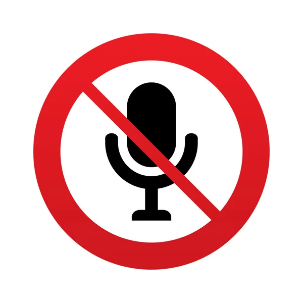 No Microphone icon. Speaker symbol. Live music. — Stock Vector