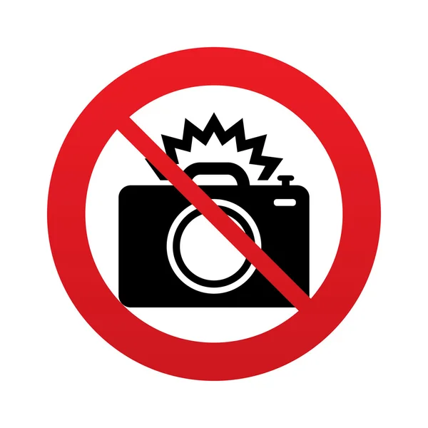 No Photo camera sign icon. Photo flash symbol. — Stock Vector