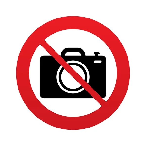 Geen camerapictogram teken foto. Foto symbool. — Stockvector