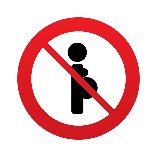 Pas d'icône de signe enceinte. Symbole de grossesse . — Image vectorielle