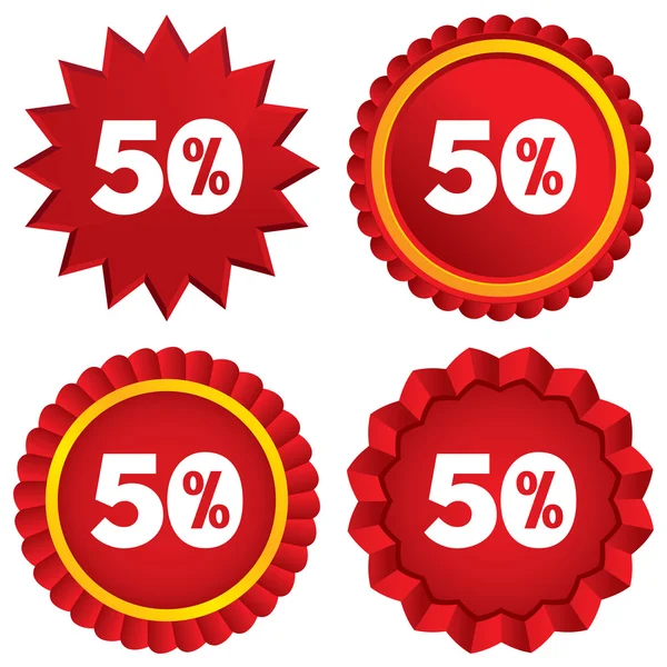 50 percent discount sign icon. Sale symbol. — Stock Vector