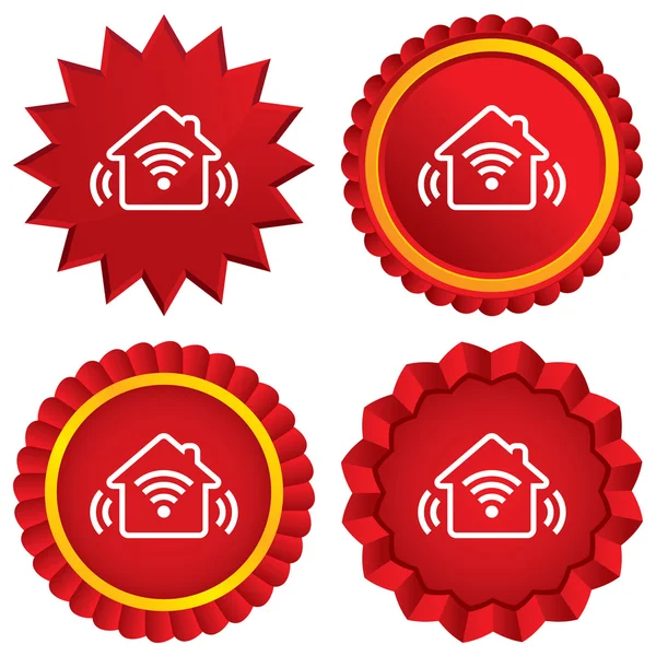 Smart home sign icon. Smart house button. — Stock Vector