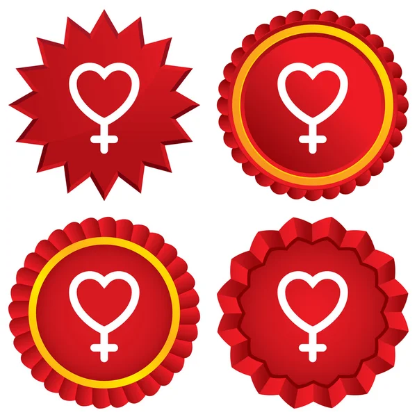 Female sign icon. Woman sex button. — Stock Vector