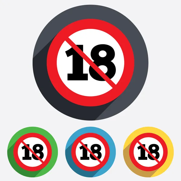 No 18 years old sign. Adults content. — Stock Photo, Image